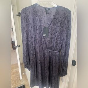 PAIGE SNAKE SKIN WRAP DRESS